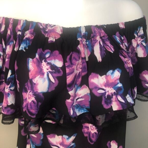 Addition Elle Michel Studio Floral Off the Shoulder Blouse Size 14 - Picture 3 of 10